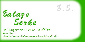 balazs serke business card